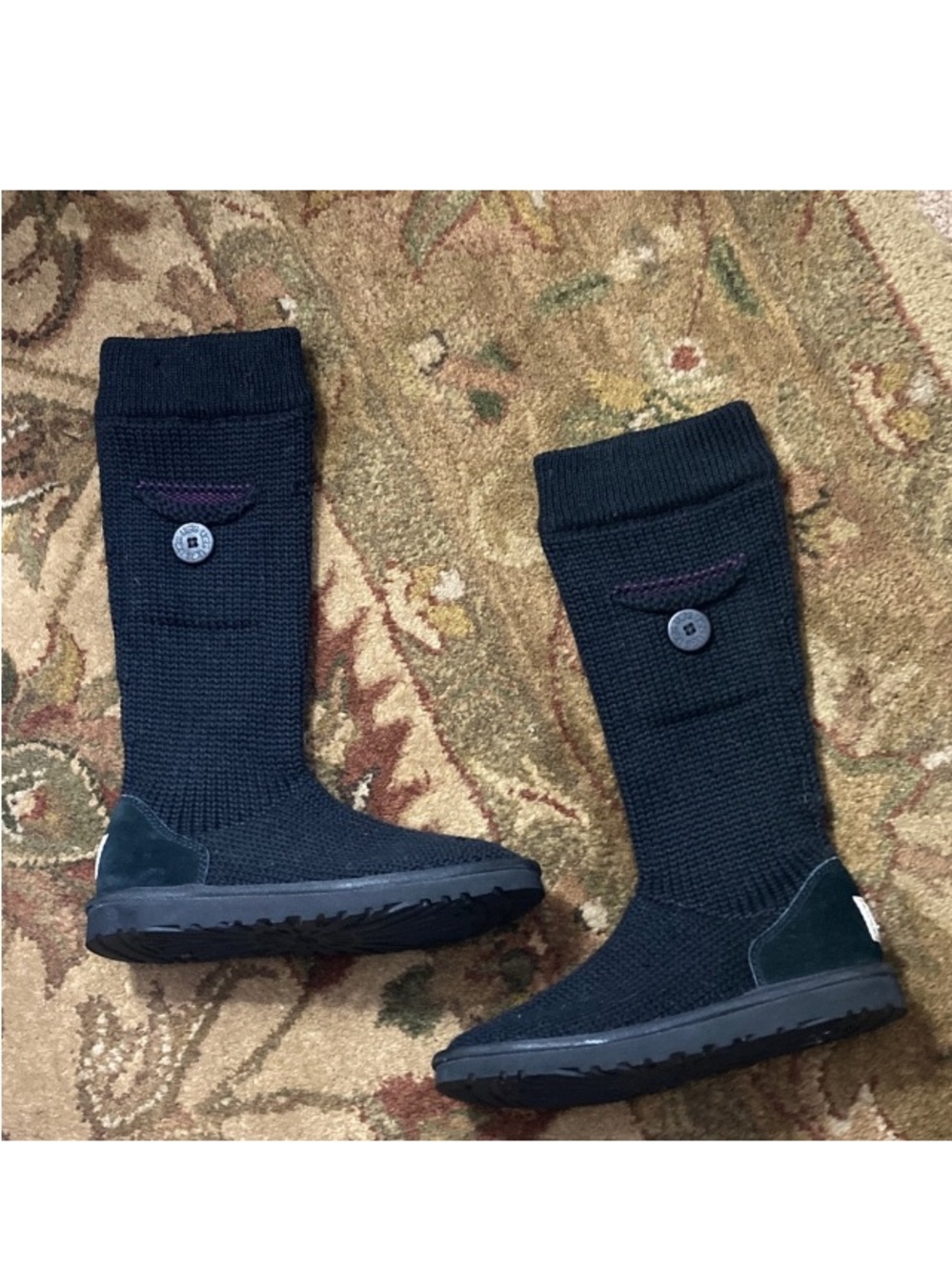 NWOT UGG Black Knit Boots